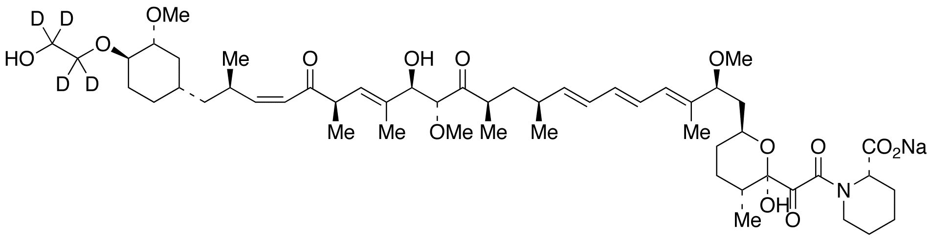 (19Z)-seco-[4-O-[2-Hydroxy(ethyl)-d<sub>4</sub>]] Rapamycin Sodium Salt