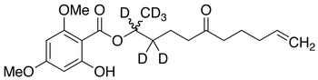 rac 2-Hydroxy-4,6-dimethoxy-benzoic Acid 1-Methyl-5-oxo-9-decen-1-yl Ester-d<sub>6</sub>