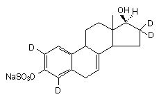 Sodium 17β-Dihydroequilin-2,4,16,16-d<sub>4</sub> 3-Sulfate