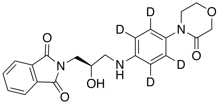 4-[((2R)-Hydroxy-3-phthalimido)propylamine]phenyl-3-morpholinone-d<sub>4</sub>