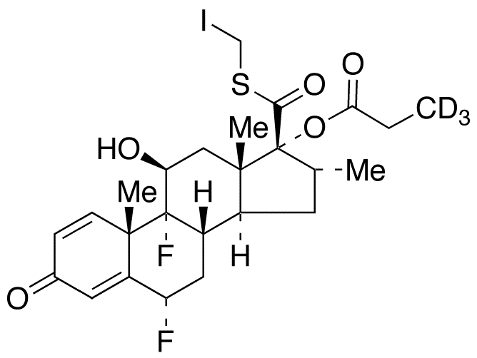 5-Iodomethyl 6α,9α-Difluoro-11β-hydroxy-16α-methyl-3-oxo-17α-(3,3,3-d<sub>3</sub>-propionyloxy)-androsta-1,4-diene-17β-carbothioate