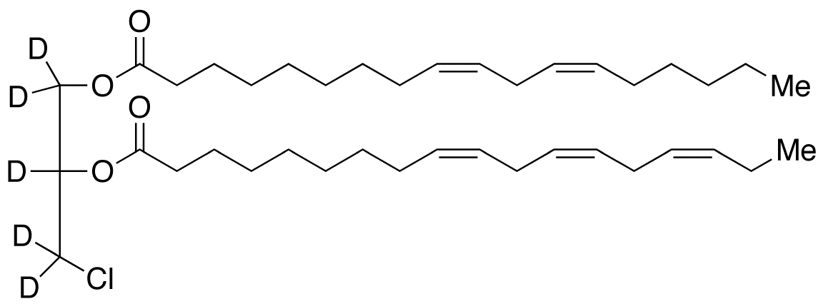 rac-1-Linoleoyl-2-linolenoyl-3-chloropropanediol-d<sub>5</sub>