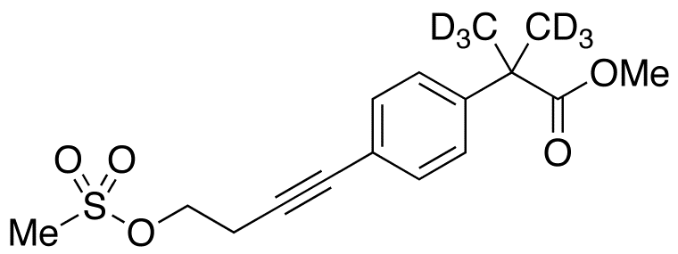 4-[4-(Methanesulfonyloxy)-1-butynyl]-α,α-di(methyl-d[-3-])benzeneacetic Acid, Methyl Ester