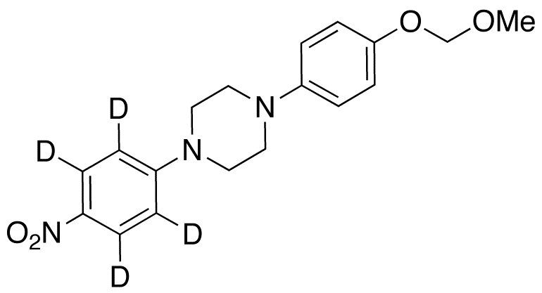 1-(4-O-Methoxymethyl-4-hydroxyphenyl)-4-(4-nitrophenyl)piperazine-d<sub>4</sub>