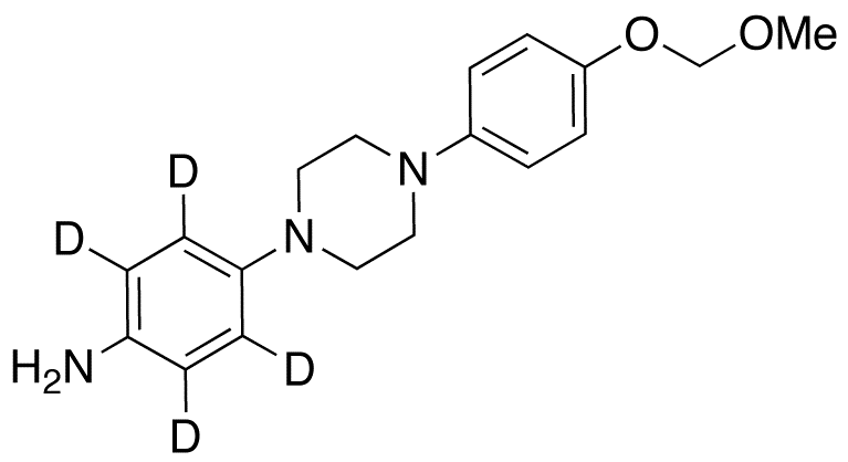 4-[4-(4-O-Methoxymethyl-4-hydroxyphenyl)-1-piperazinyl]benzenamine-d<sub>4</sub>