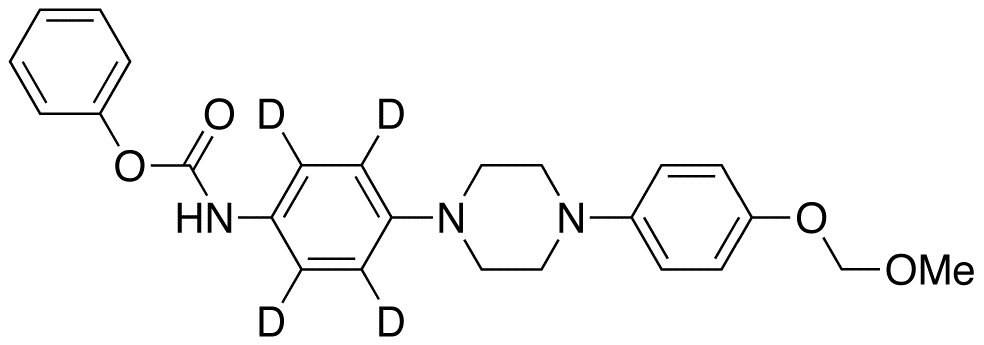 4-[4-(4-O-Methoxymethyl-4-hydroxyphenyl)-1-piperazinyl]phenyl]carbamic Acid-d<sub>4</sub> Phenyl Ester