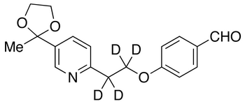 4-[2-[5-(2-Methyl-1,3-dioxolan-2-yl)-2-pyridinyl]ethoxy-d<sub>4</sub>]benzaldehyde 