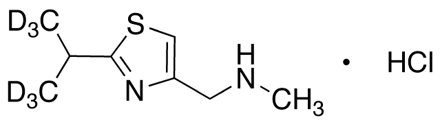 N-Methyl-N-[(2-isopropyl-1,1,1,3,3,3-d<sub>6</sub>]-4-thiazolyl)methyl)amine HCl Salt