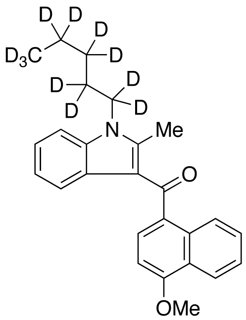 2-Methyl-1-pentyl-3-(4-methoxynaphthoyl)indole-d<sub>11</sub>