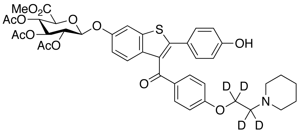 Methyl Raloxifene-d<sub>4</sub> 6-(2,3,4-Tri-O-acetyl-β-D-glycopyranuronate)