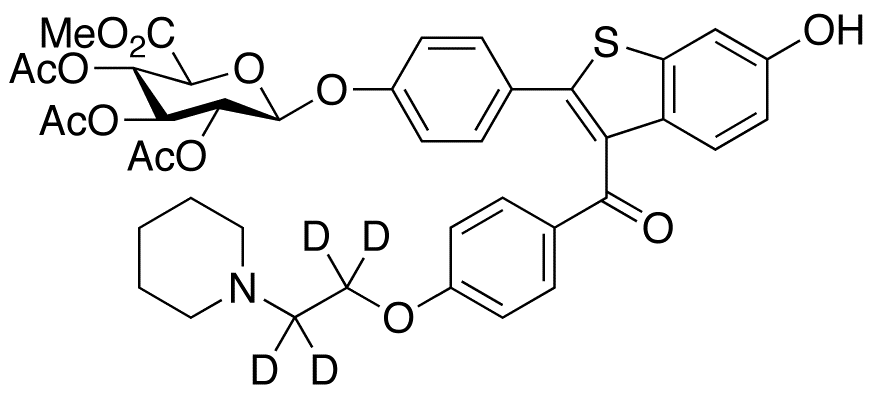 Methyl Raloxifene-d<sub>4</sub> 4’-(2,3,4-Tri-O-acetyl-β-D-glycopyranuronate)
