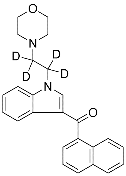 1-[2-(4-Morpholinyl)ethyl-d<sub>4</sub>]-3-(1-naphthoyl)indoleJWH 200-d<sub>4</sub>