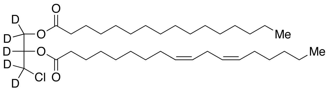 rac-1-Palmitoyl-2-linoleoyl-3-chloropropanediol-d<sub>5</sub>