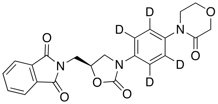 4-[4-[(5S)-5-Phthalimidomethyl-2-oxo-3-oxazolidinyl]phenyl]-3-morpholinone-d<sub>4</sub>