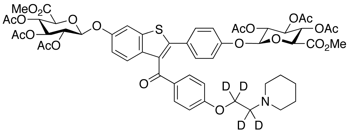 Raloxifene-d<sub>4</sub> 6,4’-Bis(2,3,4,6-tetra-O-acetyl-β-D-glucuronide Methyl Ester)
