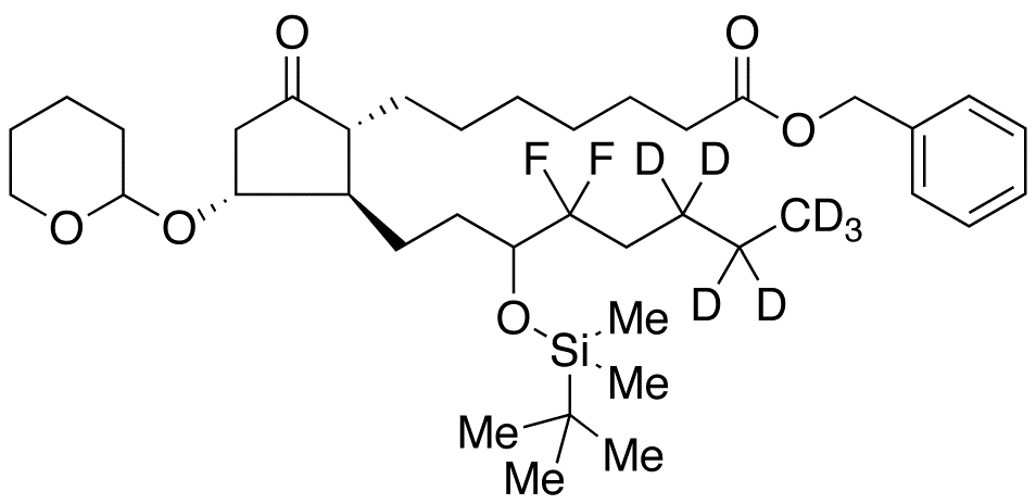 11-O-Tetrahydropyranyl-15-O-tert-butyldimethylsilyl-lubiprostone-d<sub>7</sub> Phenylmethyl Ester