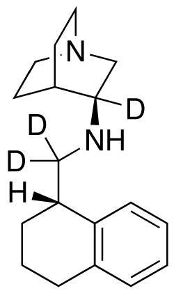 (3S)-N-[[(1S)-1,2,3,4-Tetrahydro-1-naphthalenyl]methyl]-1-azabicyclo[2.2.2]octan-3-amine-d<sub>3</sub>