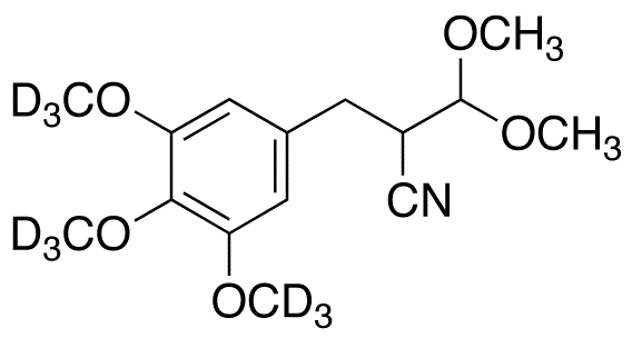 3,4,5-Trimethoxy-d<sub>9</sub>-2’-cyano-di-hydrocinnamaldehyde Dimethylacetal