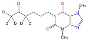 Pentoxifylline-4’,4’,6’,6’,6’-d<sub>5</sub>