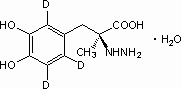 (S)-(-)-Carbidopa-d<sub>3</sub> hydrate (ring-d<sub>3</sub>)