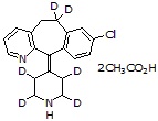 Descarboethoxyloratadine-d<sub>6</sub> diacetate