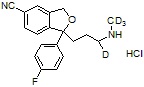 Desmethyl Citalopram-d<sub>4</sub> HCl