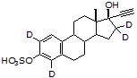 Ethinylestradiol sulfate-d<sub>4</sub>