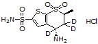 N-Desethyldorzolamide-d3 HCl
