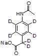 N-Acetyl-4-aminophenylacetic acid-d6 sodium