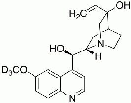 (-)-(3S)-3-Hydroxy quinine-d<sub>3</sub>