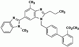 Methyl 4’-[[2-n-Propyl-4-methyl-6-(1-methylbenzimidazol-2-yl)-benzimidazol-1-yl]methyl]biphenyl-2-carboxylate-d<sub>3</sub>