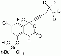 8-(tert-Butyldimethylsilyloxy)-6-chloro-4-(2,2,3,3-d<sub>4</sub>-cyclopropylethynyl)-1,4-dihydro-4-(trifluoromethyl)-2H-3,1-benzoxazin-2-one
