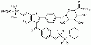 Methyl-1-(6-tert-butyldimethylsylyl-4’-hydroxyraloxifene-d<sub>4</sub>)-2,3,4-tri-O-acetyl-β-D-glycopyranuronate