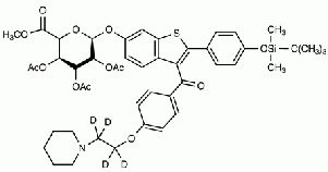 Methyl-1-(4’-tert-butyldimethylsylyl-6-hydroxyraloxifene-d<sub>4</sub>)-2,3,4-tri-O-acetyl-β-D-glycopyranuronate