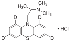Promethazine-d<sub>4</sub> (phenothiazine-1,3,7,9-d<sub>4</sub>) HCl