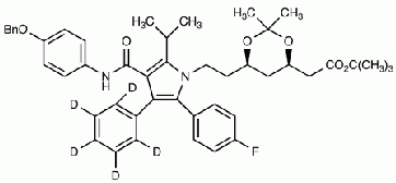 (6-[2-[3-(4-Benzyloxy-phenylcarbamoyl)-5-(4-fluoro-phenyl)-2-isopropyl-4-phenyl-d<sub>5</sub>-pyrrol-1-yl]ethyl]-2,2-dimethyl-[1,3]-dioxane-4-yl)-acetic Acid, tert-Butyl Ester
