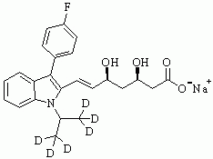 Fluvastatin-d<sub>6</sub> Sodium Salt