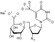 3’-Azido-3’-deoxythymidine-methyl-D<sub>3</sub>-β-D-glucuronide sodium salt