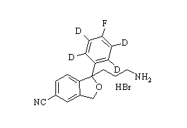 Didesmethyl citalopram d<sub>4</sub> HBr