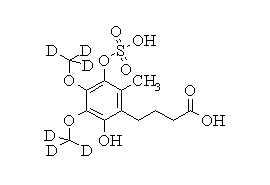 2-Hydroxy-3,4-dimethoxy-6-methyl-5-sulfooxybenzenebutanoic acid-d<sub>6</sub> 