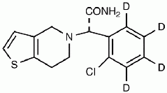 (+/-)-rac-2-(2-Chlorophenyl-d<sub>4</sub>)-(6,7-dihydro-4H-thieno[3,2-c]pyridin-5-yl)acetamide