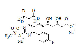 N-Desmethyl Rosuvastatin-d6 Disodium Salt