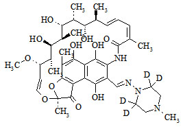 25-Desacetyl rifampicin-d<sub>4</sub>