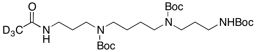 (4-((3-Acetamidopropyl)(tert-butoxycarbonyl)amino)butyl)(3-((tert-butoxycarbonyl)amino)propyl)carbamic acid-d<sub>3</sub> tert-butyl ester