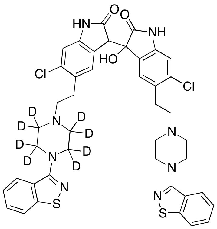 (5,5’-Bis(2-(4-(benzo[d]isothiazol-3-yl)piperazin-1-yl)ethyl)-6,6’-dichloro-3-hydroxy-3,3’-biindoline-2,2’-dione)-d<sub>8</sub>