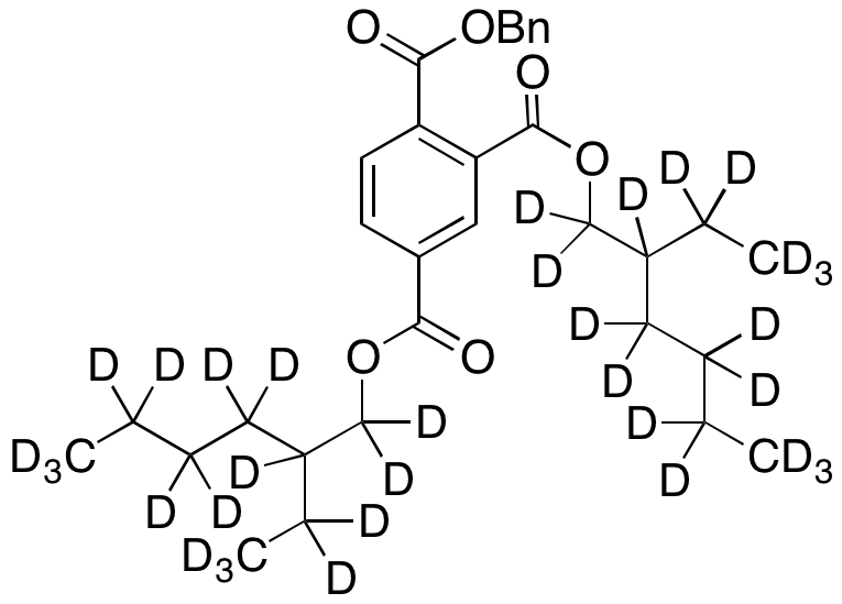 2,4-Bis(2-ethylhexyl) benzene-1,2,4-tricarboxylic acid 1-benzyl ester-d<sub>34</sub>