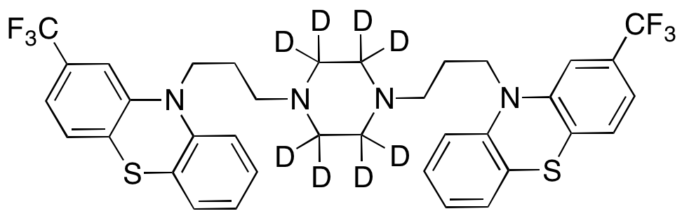 1,4-Bis(3-(2-(trifluoromethyl)-10H-phenothiazin-10-yl)propyl)piperazine-d<sub>8</sub>