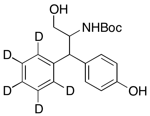 tert-Butyl (3-Hydroxy-1-(4-hydroxyphenyl)-1-phenylpropan-2-yl)carbamate-d<sub>5</sub>