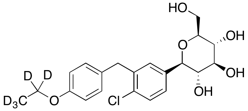 (2R,3S,4S,5R,6S)-2-(4-Chloro-3-(4-ethoxybenzyl)phenyl)-6-(hydroxymethyl)tetrahydro-2H-pyran-3,4,5-triol-d<sub>5</sub>
