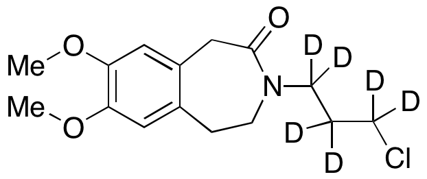 3-(3-Chloropropyl)-1,3,4,5-tetrahydro-7,8-dimethoxy-2H-3-benzazepin-2-one-d<sub>6</sub>